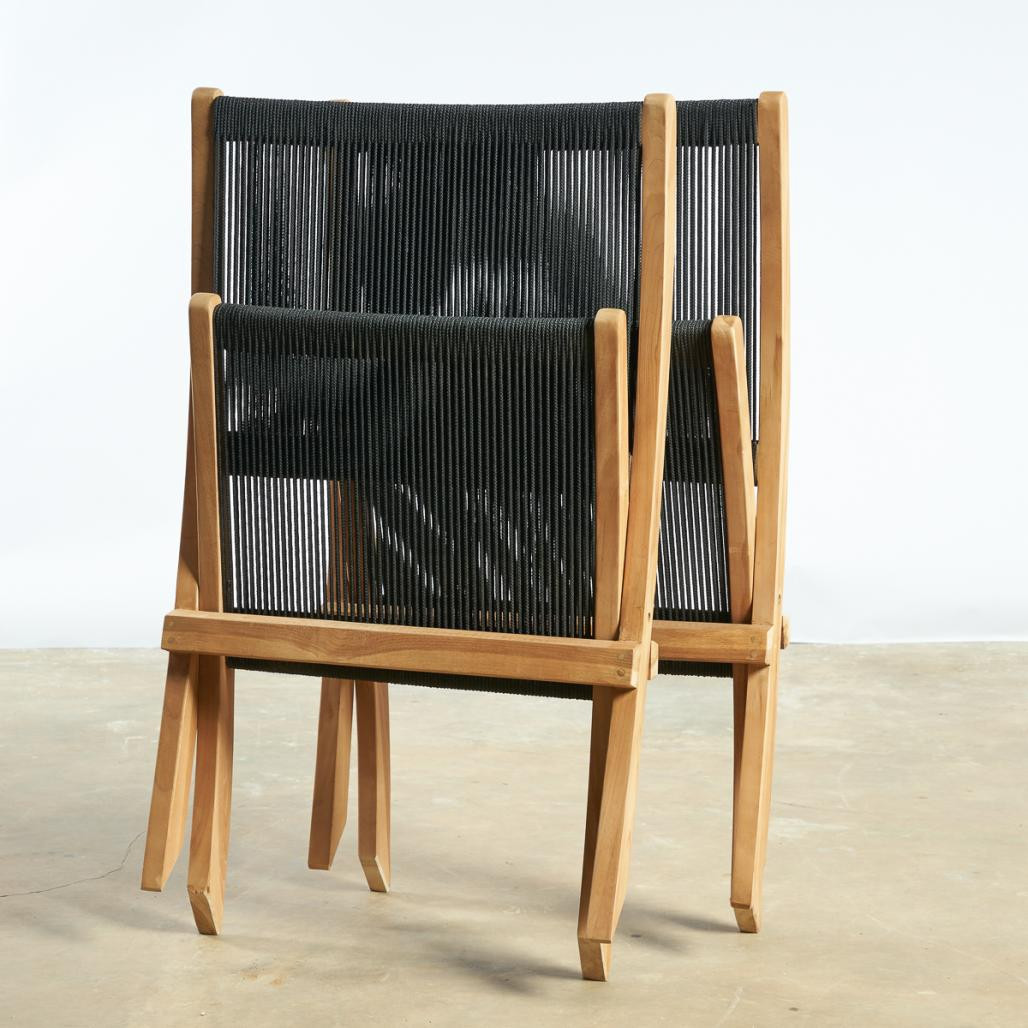 Sillón de jardàn lounge de cuerda negro Jala Sillón de jardàn lounge de cuerda negro Jala