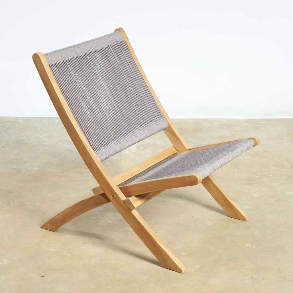 Sillón de jardà­n lounge de cuerda gris Jala