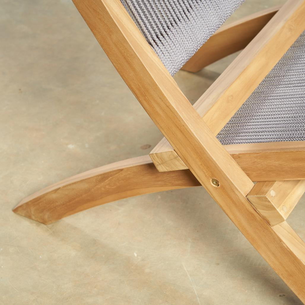 Sillón de jardà­n lounge de cuerda gris Jala