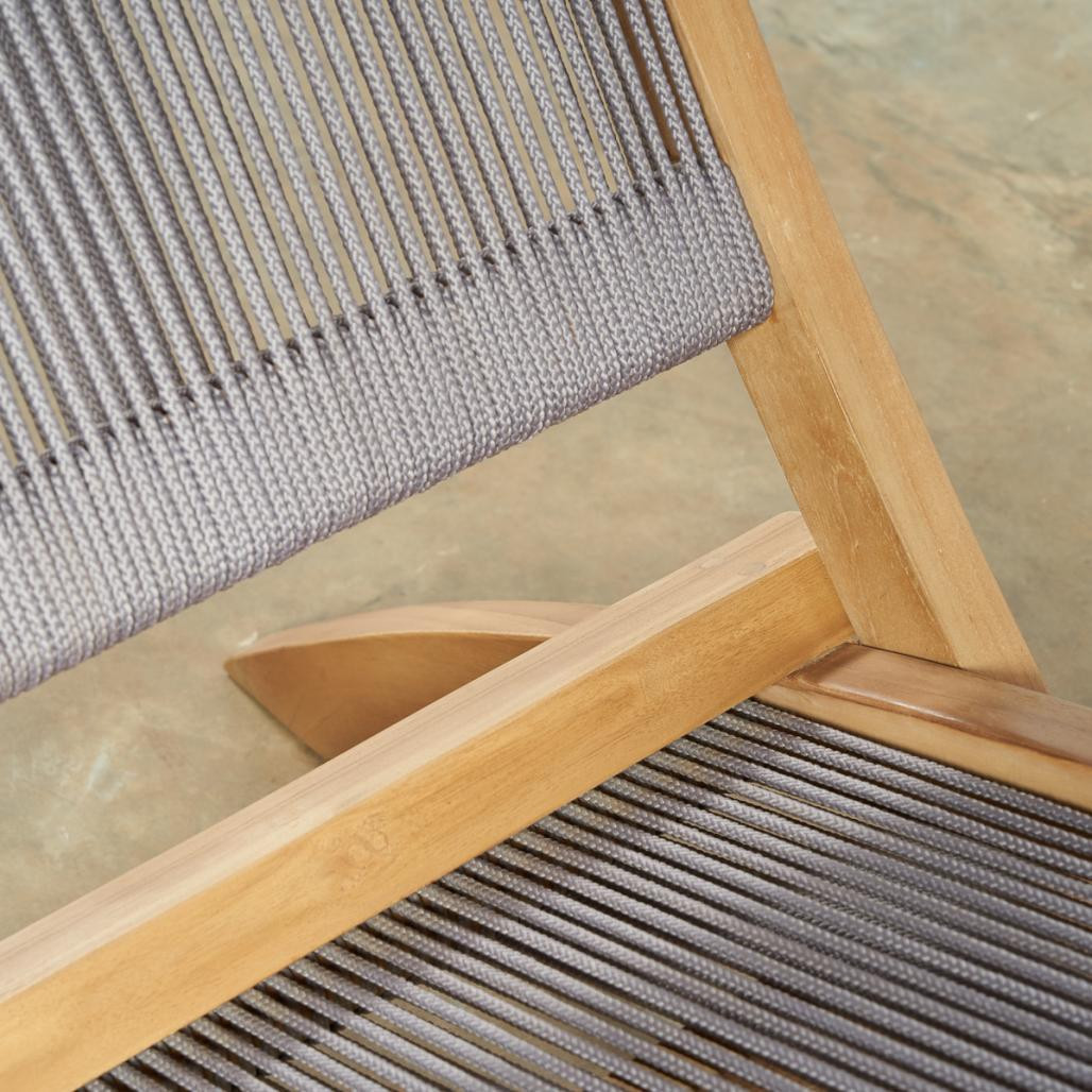 Sillón de jardà­n lounge de cuerda gris Jala