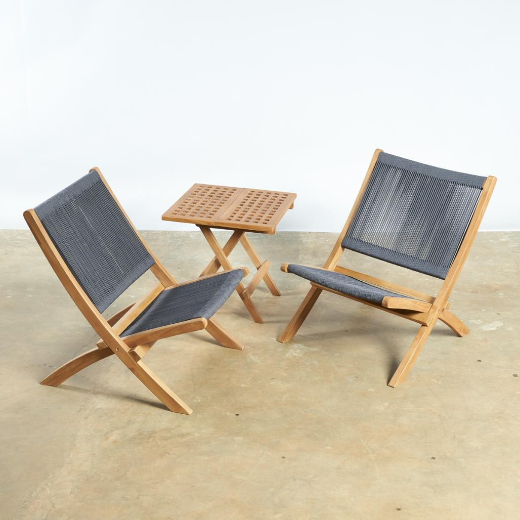 Sillón de jardàn lounge de cuerda gris oscuro Jala Sillón de jardàn lounge de cuerda gris oscuro Jala