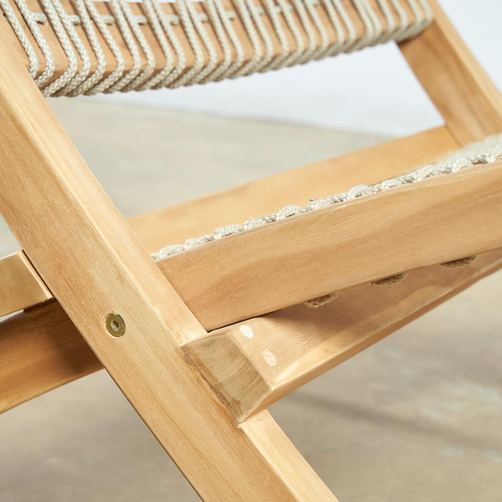 Sillón de jardà­n lounge de cuerda natural Leina