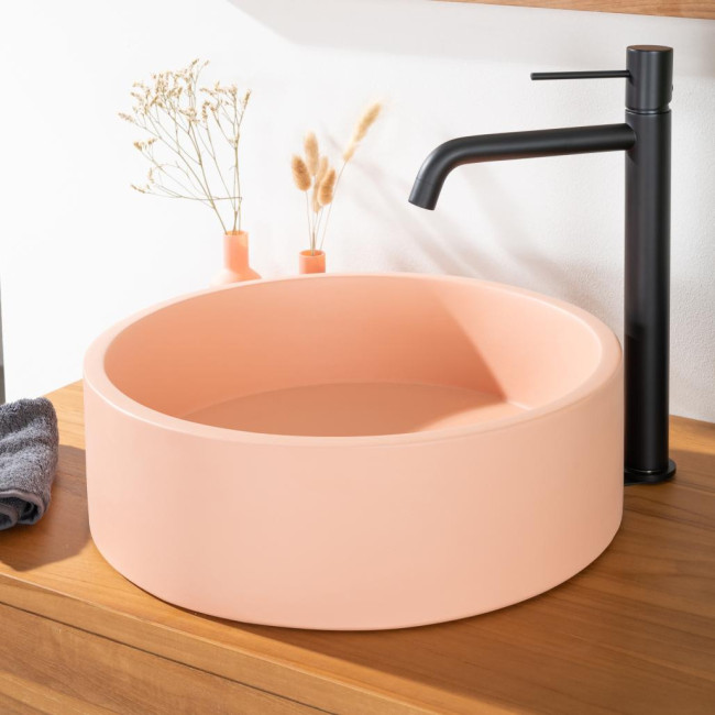 Lavabo de hormigón redondo 38cm Durazno Nox