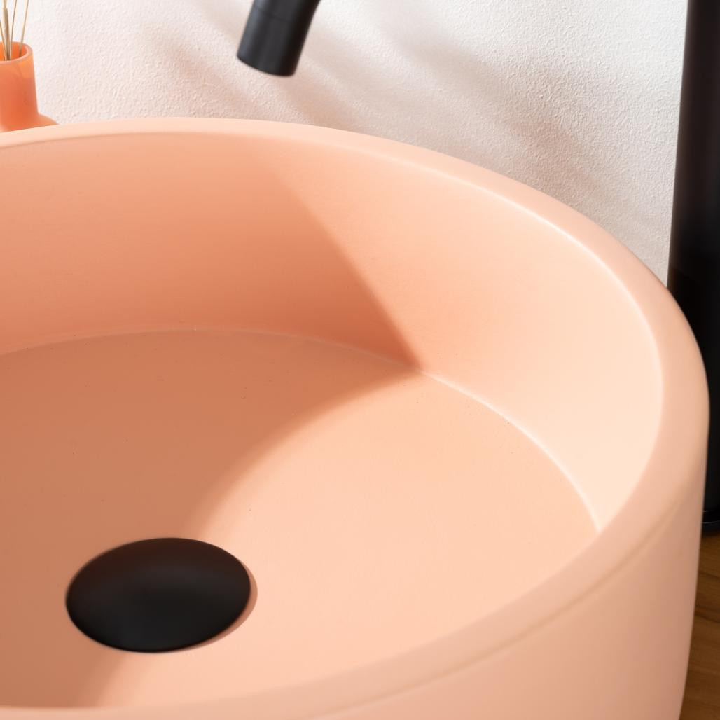 Lavabo de hormigón redondo 38cm Durazno Nox Lavabo de hormigón redondo 38cm Durazno Nox
