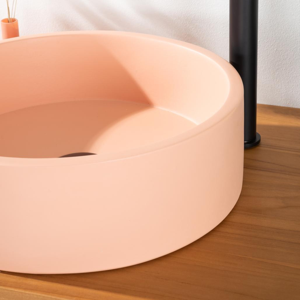 Lavabo de hormigón redondo 38cm Durazno Nox Lavabo de hormigón redondo 38cm Durazno Nox