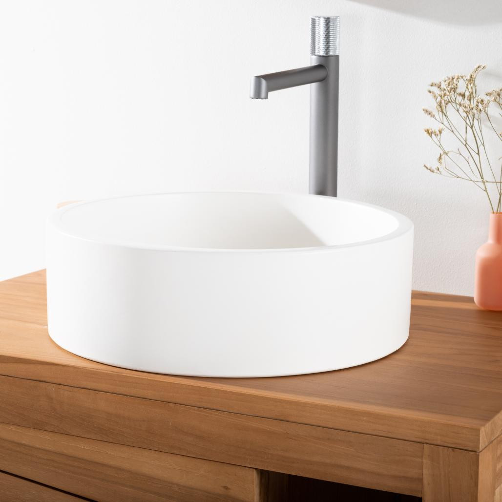 Lavabo de hormigón blanco Nox Lavabo de hormigón blanco Nox