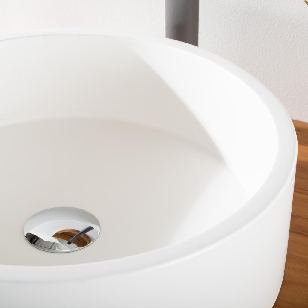 Lavabo de hormigón blanco Nox Lavabo de hormigón blanco Nox