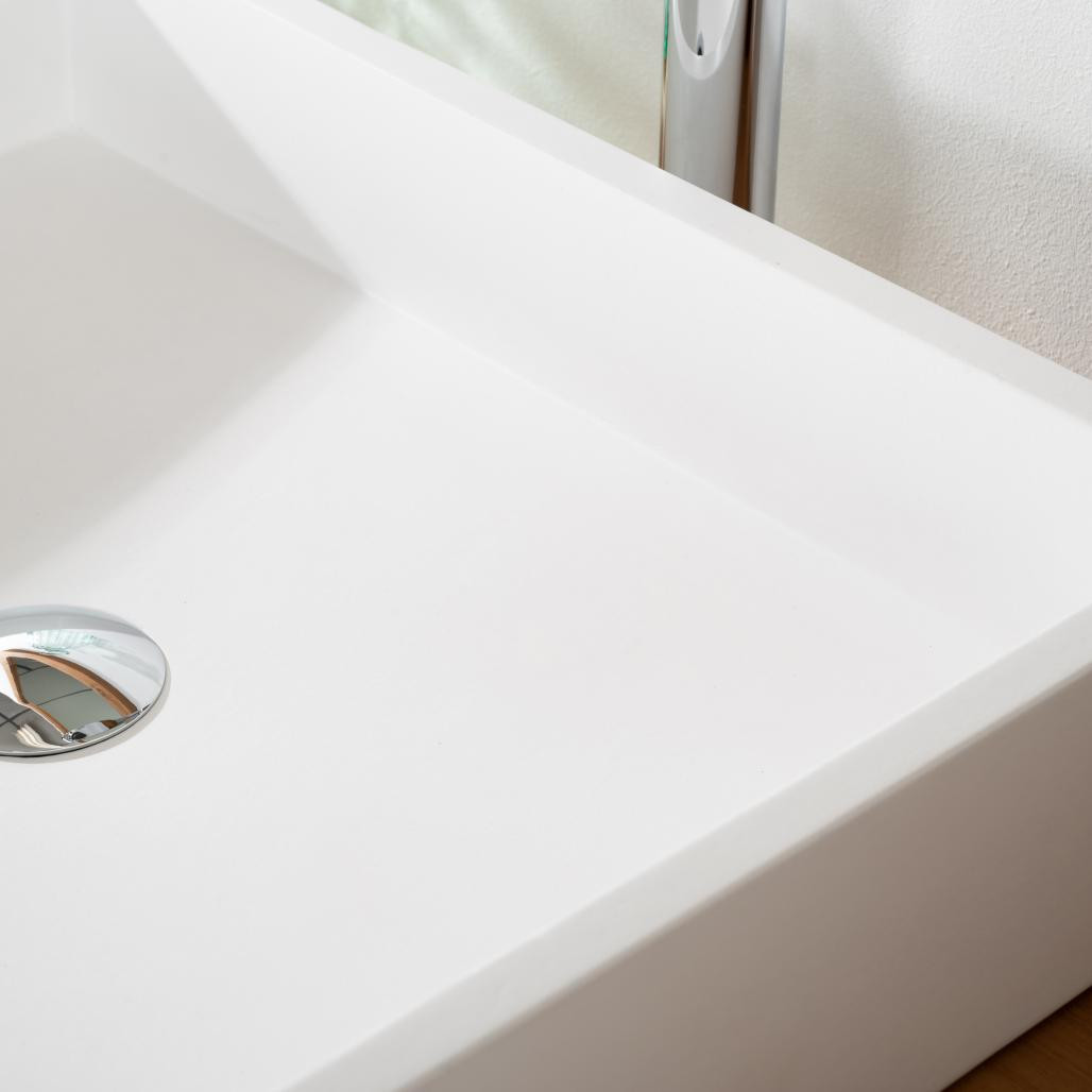 Lavabo de hormigón blanco Okia Lavabo de hormigón blanco Okia