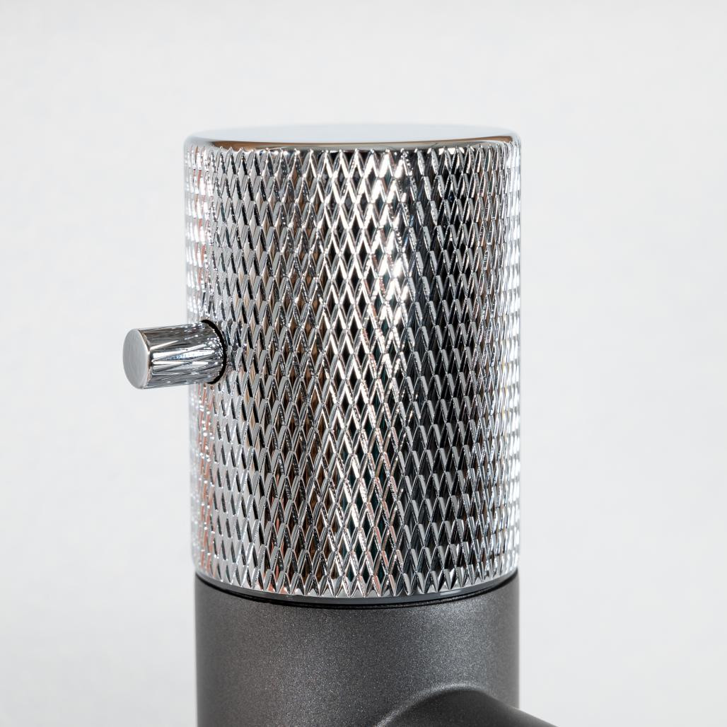 Grifo de baño progresivo Irminio gris y cromado