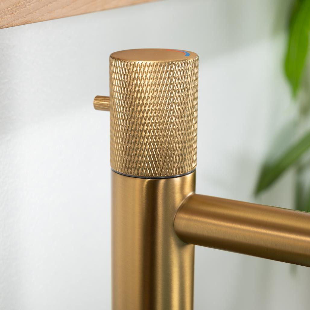 Grifo mezclador progresivo Irminio dorado cepillado Grifo mezclador progresivo Irminio dorado cepillado