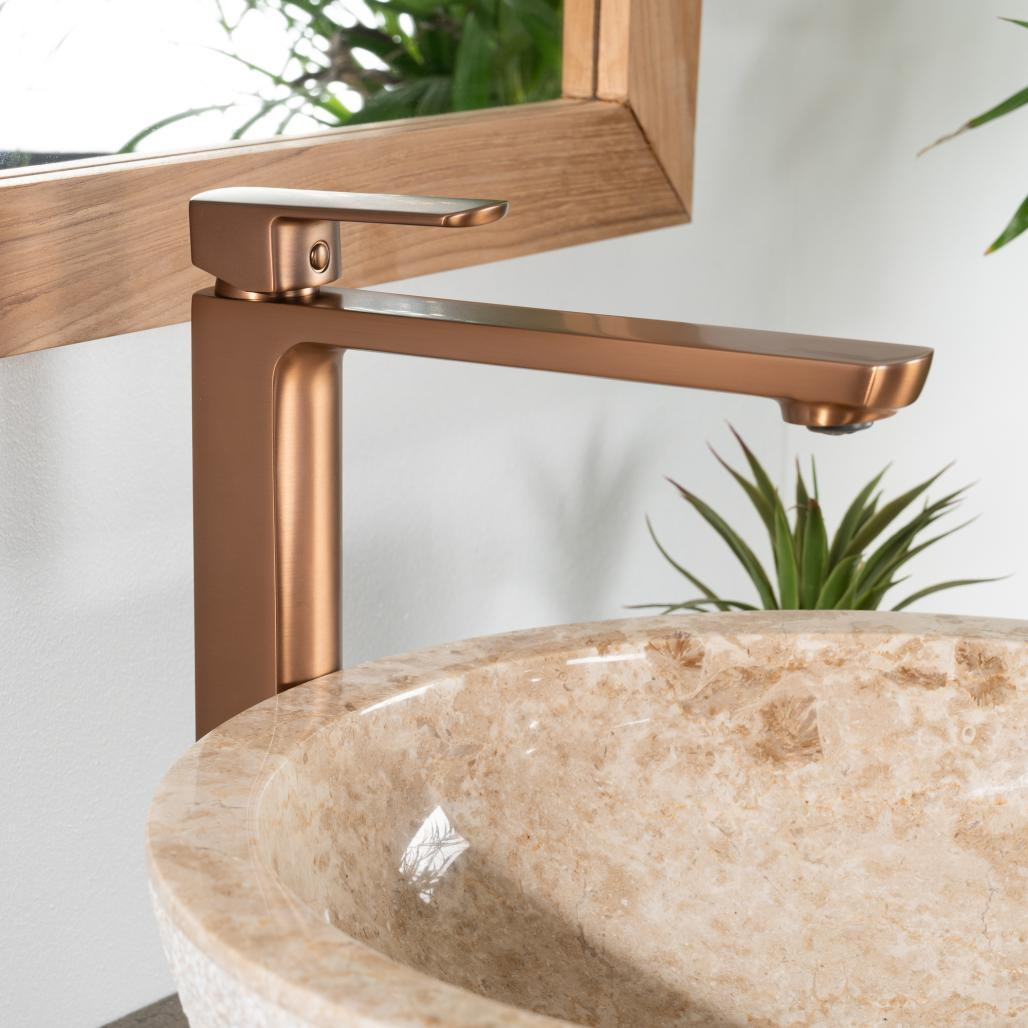 Grifo mezclador para lavabo Louga de cobre cepillado Grifo mezclador para lavabo Louga de cobre cepillado