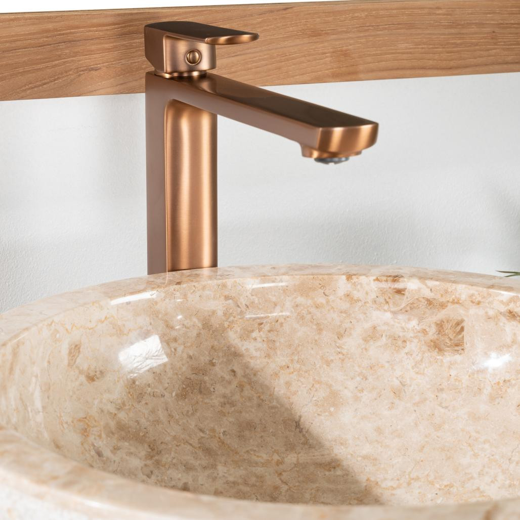 Grifo mezclador para lavabo Louga de cobre cepillado Grifo mezclador para lavabo Louga de cobre cepillado