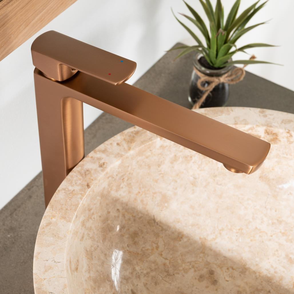 Grifo mezclador para lavabo Louga de cobre cepillado Grifo mezclador para lavabo Louga de cobre cepillado