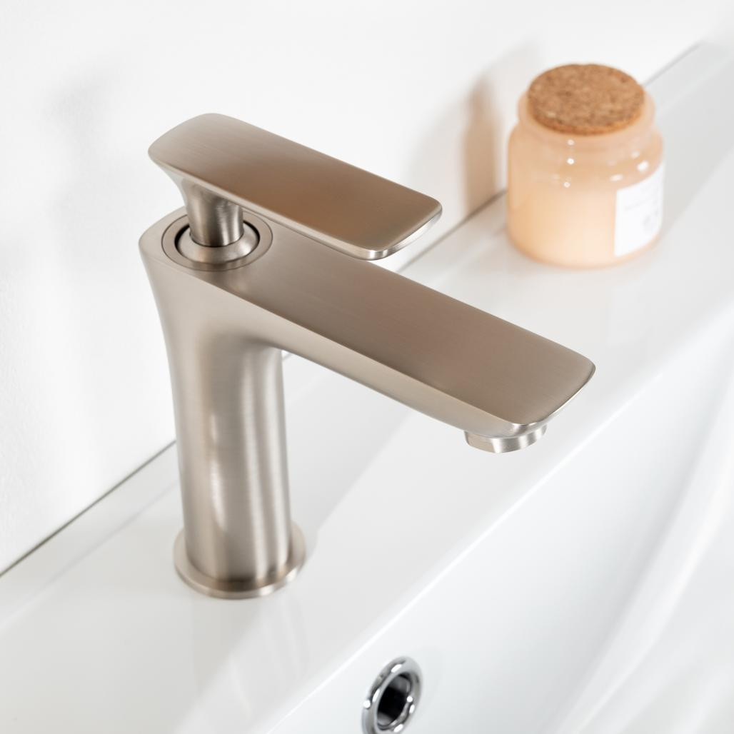 Mezclador lavabo baño Ems níquel cepillado Mezclador lavabo baño Ems níquel cepillado