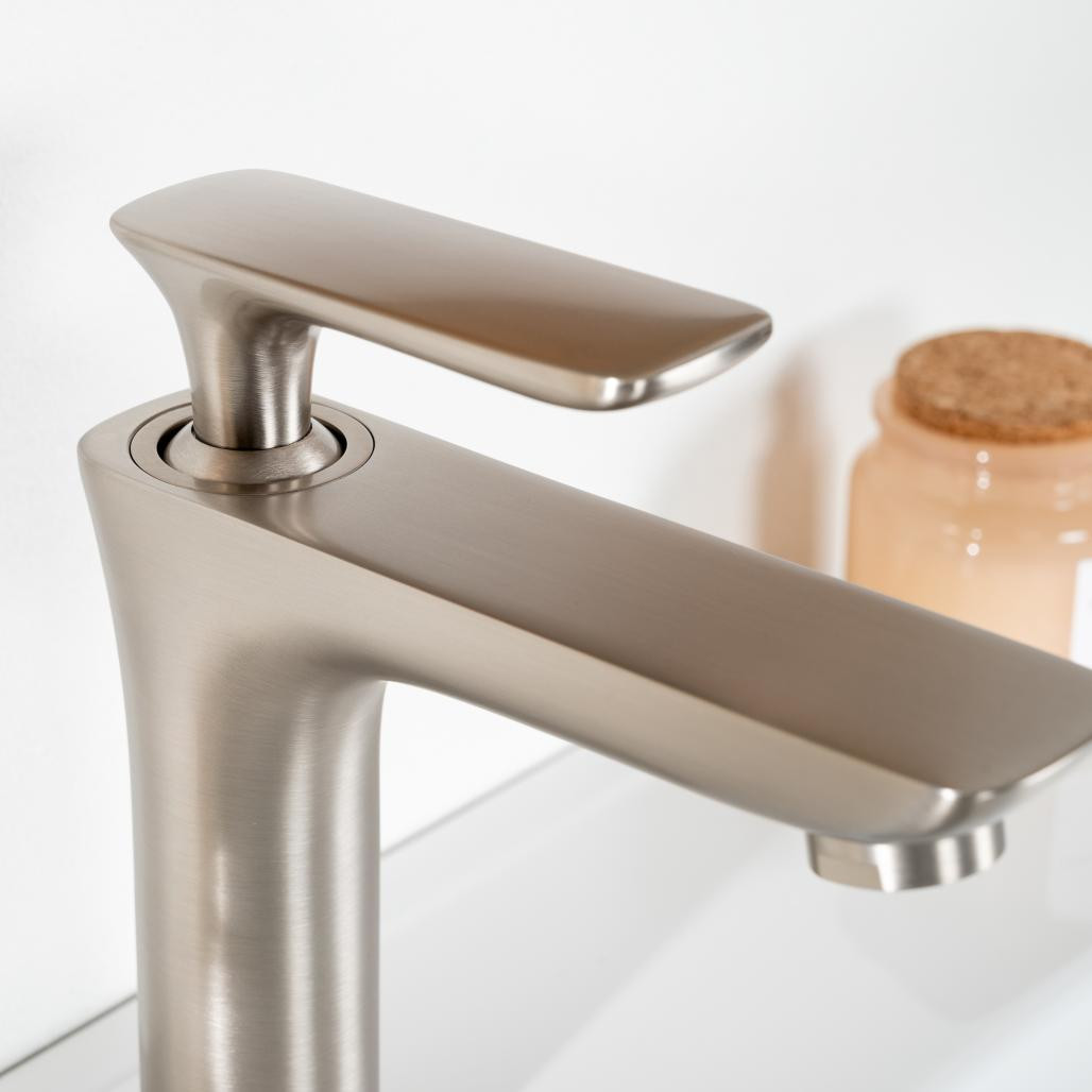 Mezclador lavabo baño Ems níquel cepillado Mezclador lavabo baño Ems níquel cepillado