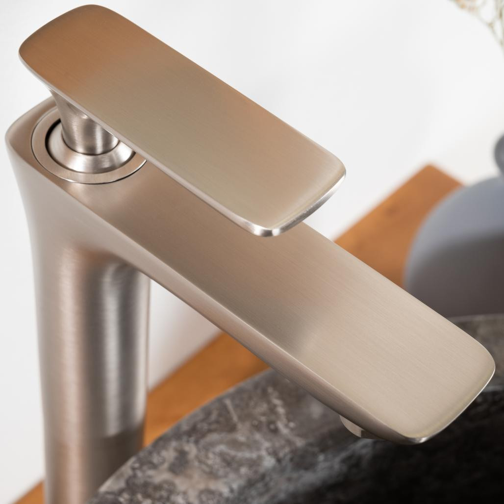 Grifo para lavabo de baño Ems níquel cepillado Grifo para lavabo de baño Ems níquel cepillado