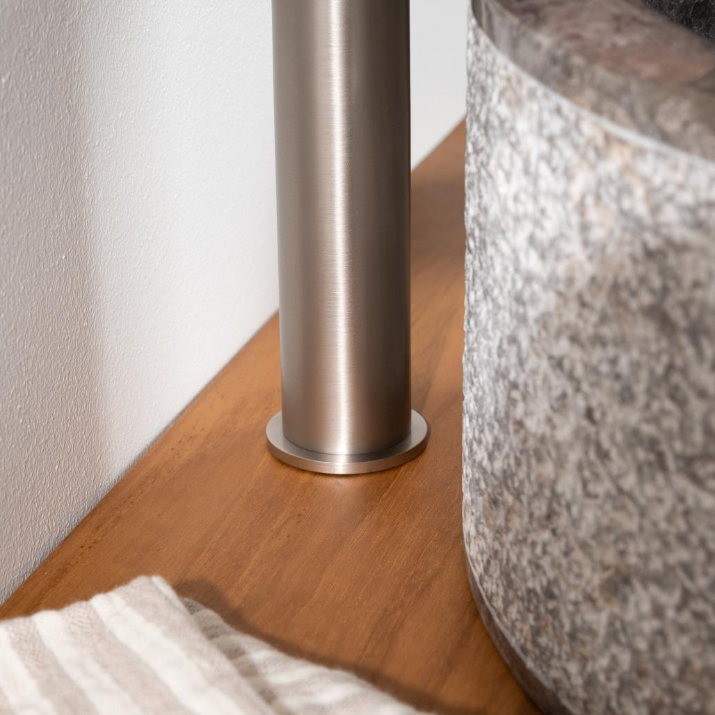 Grifo para lavabo de baño Ems níquel cepillado Grifo para lavabo de baño Ems níquel cepillado