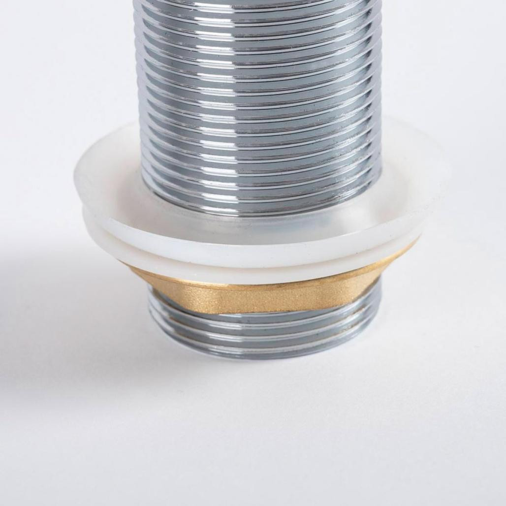 Válvula click clack sin rebosadero para plano mueble grueso, cromada