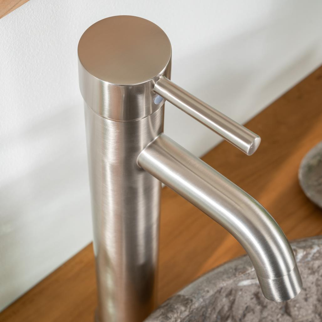 Mezclador de baño para lavabo Narva níquel cepillado