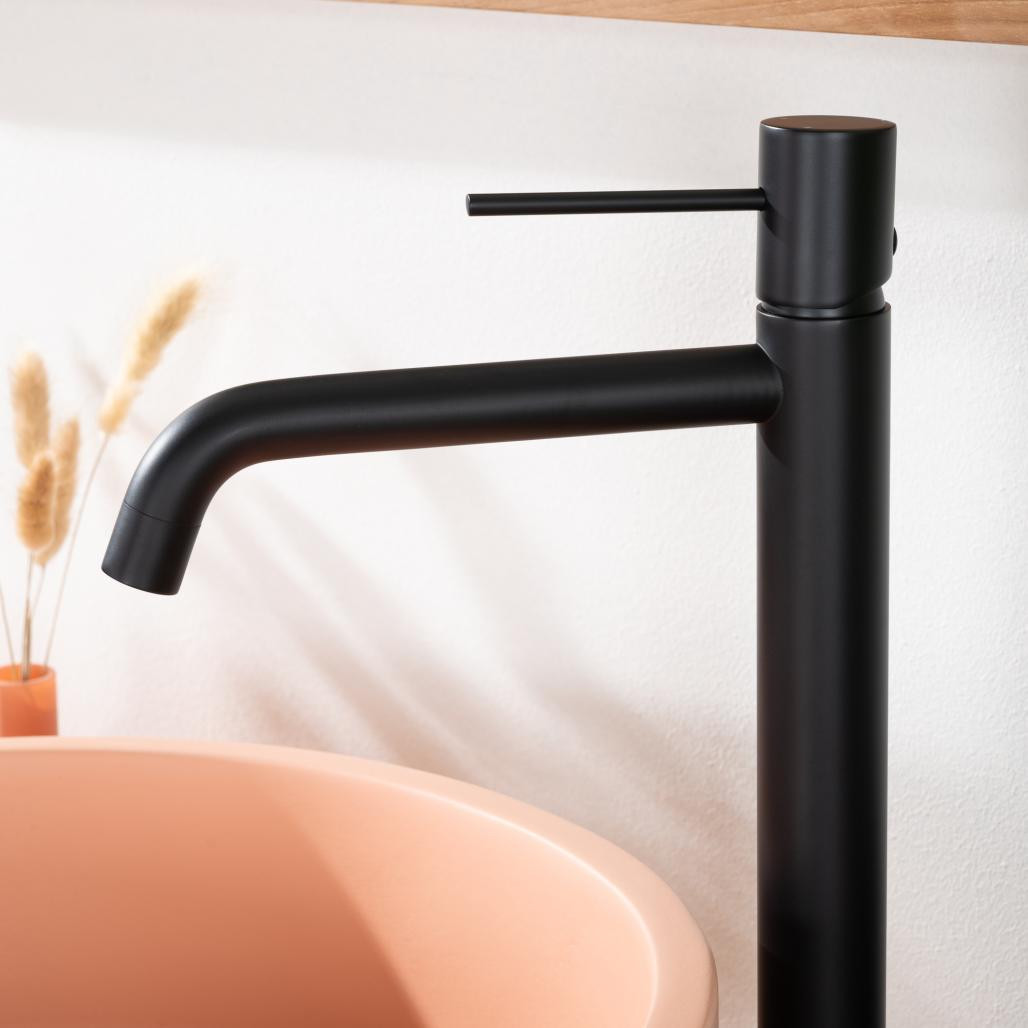 Grifo mezclador lavabo baño Lana negro mate Grifo mezclador lavabo baño Lana negro mate