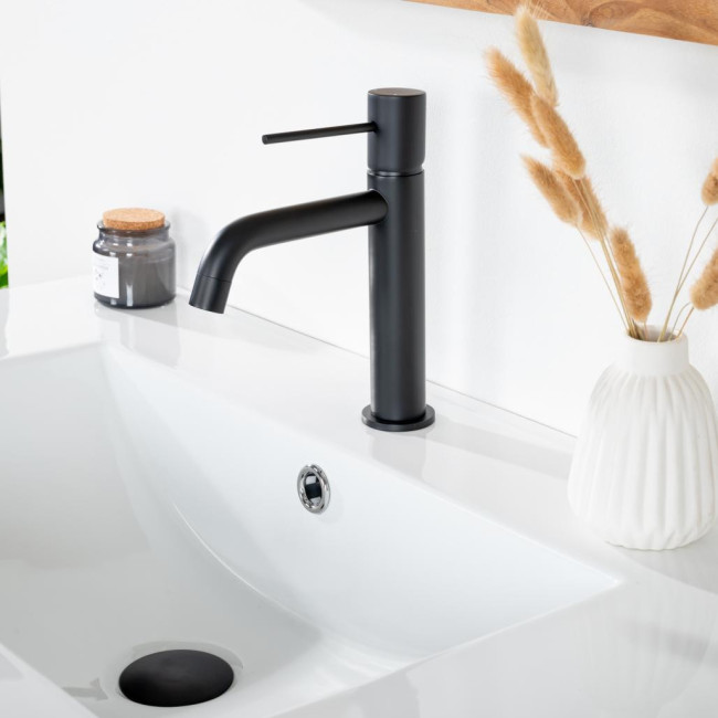 Grifo mezclador de baño Lana negro mate
