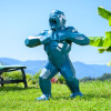 Estatua de gorila mono de origami azul de 80 cm