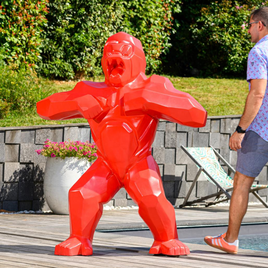 Estatua gorila kong rojo 150 cm Estatua gorila kong rojo 150 cm