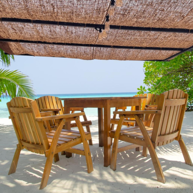 Vela de sombra de fibra de coco de 3x3m para pérgola