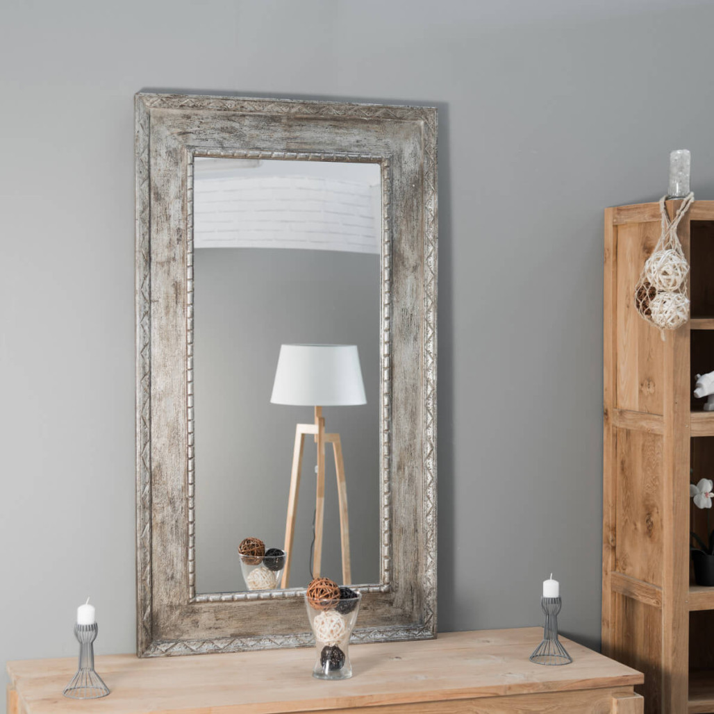 Espejo de madera con pátina bronce, Palermo, 140 x 80 cm Espejo de madera con pátina bronce, Palermo, 140 x 80 cm