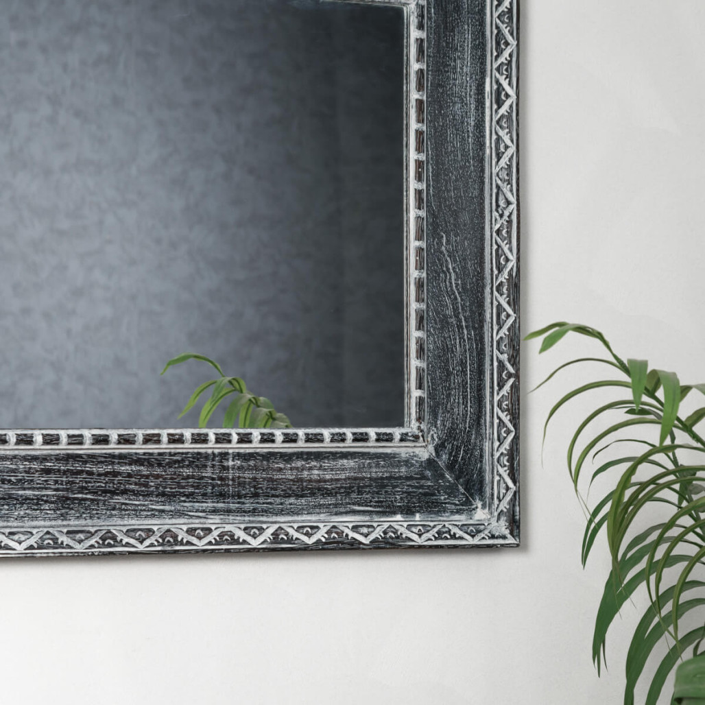 Espejo de madera con pátina lacada, Palermo, 140 x 80 cm Espejo de madera con pátina lacada, Palermo, 140 x 80 cm