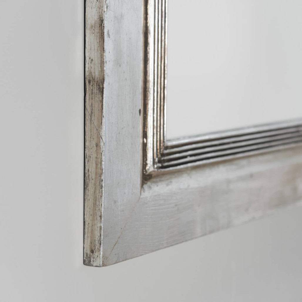 Espejo Venecia de madera con pátina plateado 140 x 80 cm Espejo Venecia de madera con pátina plateado 140 x 80 cm