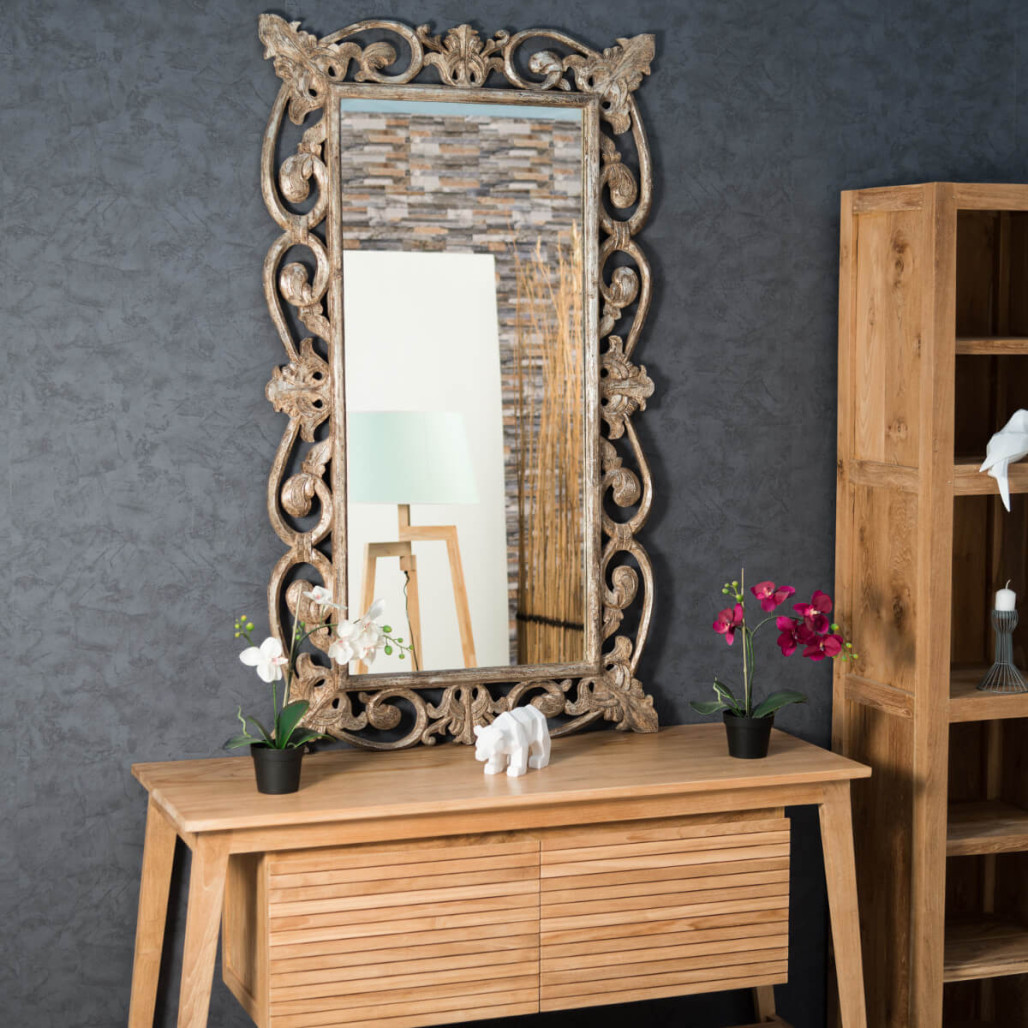 Espejo Córdoba de madera con pátina bronce 140 x 80 Espejo Córdoba de madera con pátina bronce 140 x 80