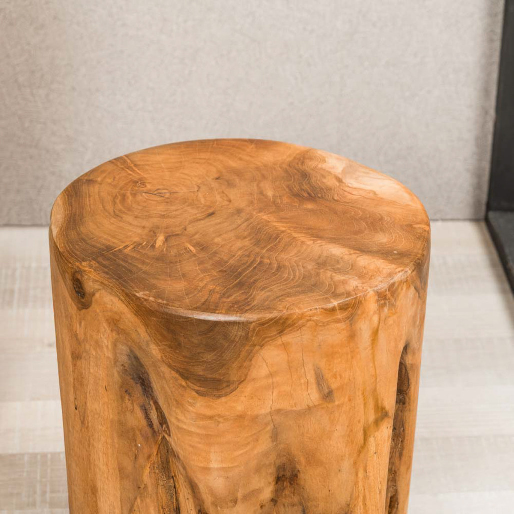 Taburete de madera de raíz de teca LODGE Taburete de madera de raíz de teca LODGE