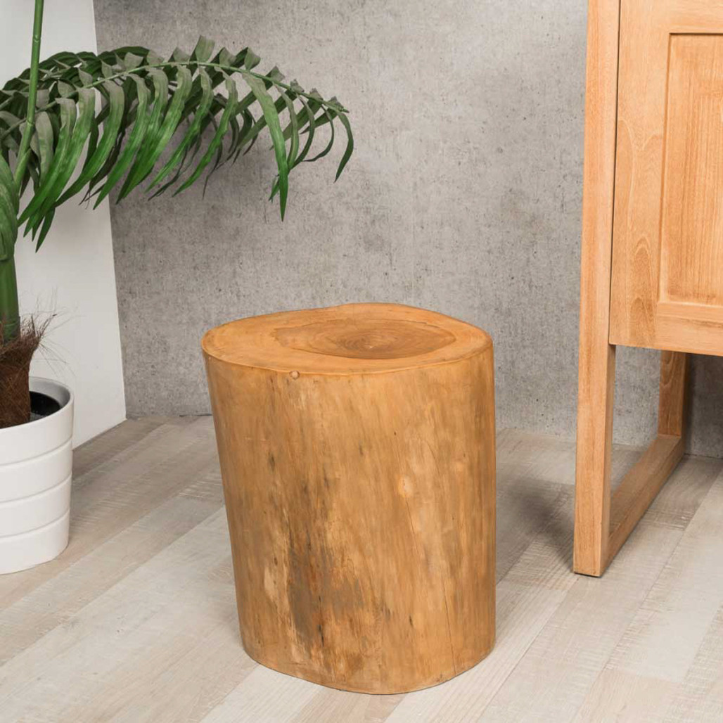 Taburete de madera de raíz de teca LODGE Taburete de madera de raíz de teca LODGE