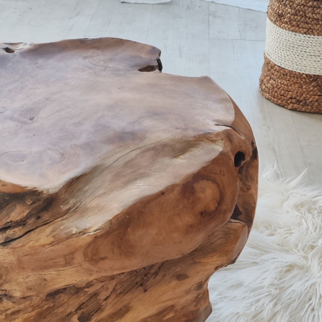 Mueble de madera : puf de madera, teca maciza, 40 x 50 cm Mueble de madera : puf de madera, teca maciza, 40 x 50 cm