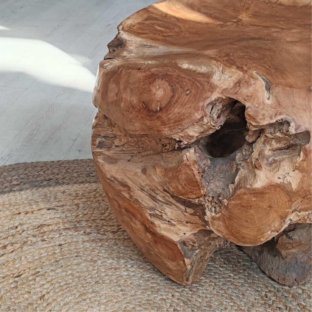 Mueble de madera : puf de madera, teca maciza, 40 x 50 cm Mueble de madera : puf de madera, teca maciza, 40 x 50 cm