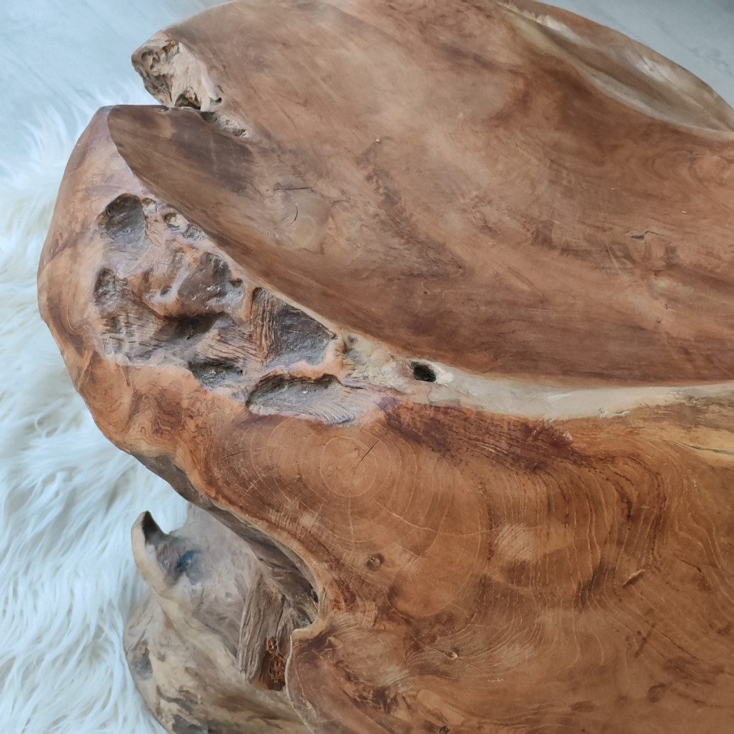 Mueble de madera : puf de madera, teca maciza, 40 x 50 cm Mueble de madera : puf de madera, teca maciza, 40 x 50 cm