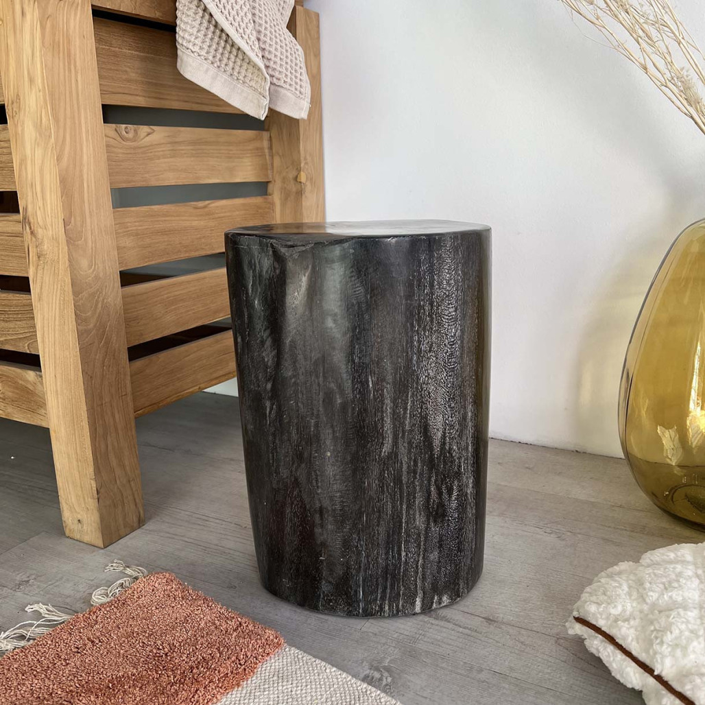 TABURETE MADERA PETRIFICADA maciza