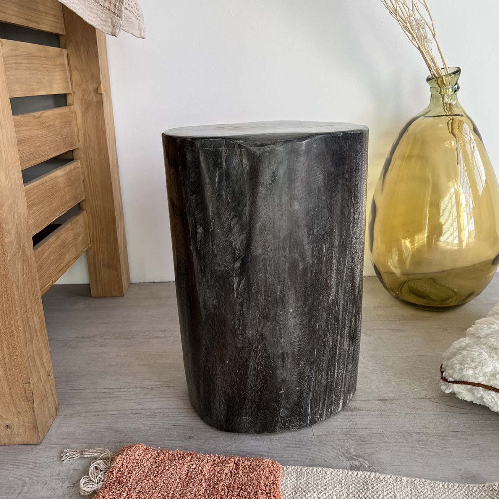 TABURETE MADERA PETRIFICADA maciza