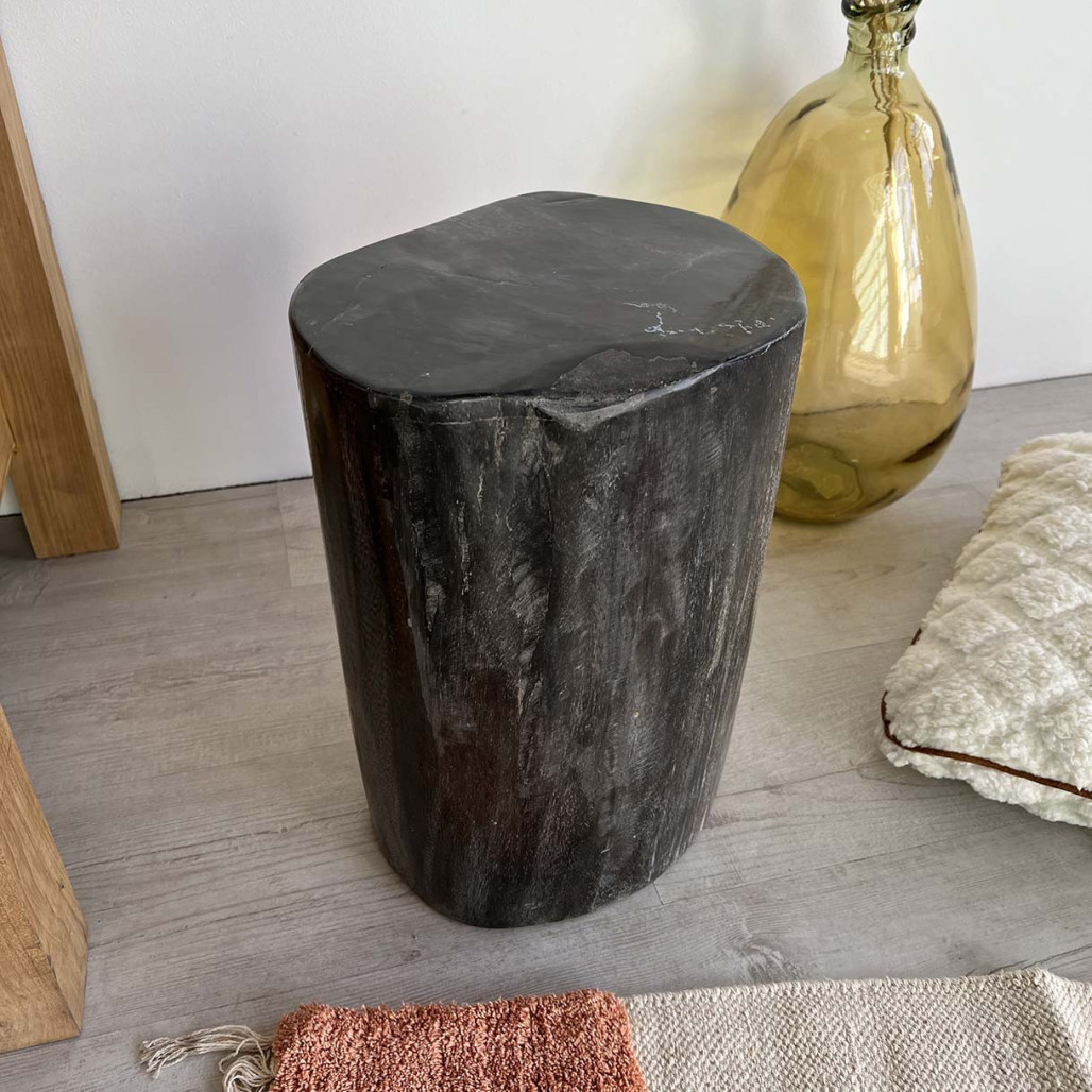 TABURETE MADERA PETRIFICADA maciza