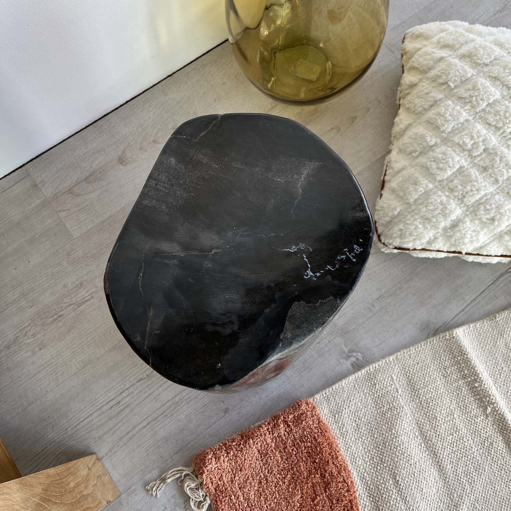 TABURETE MADERA PETRIFICADA maciza