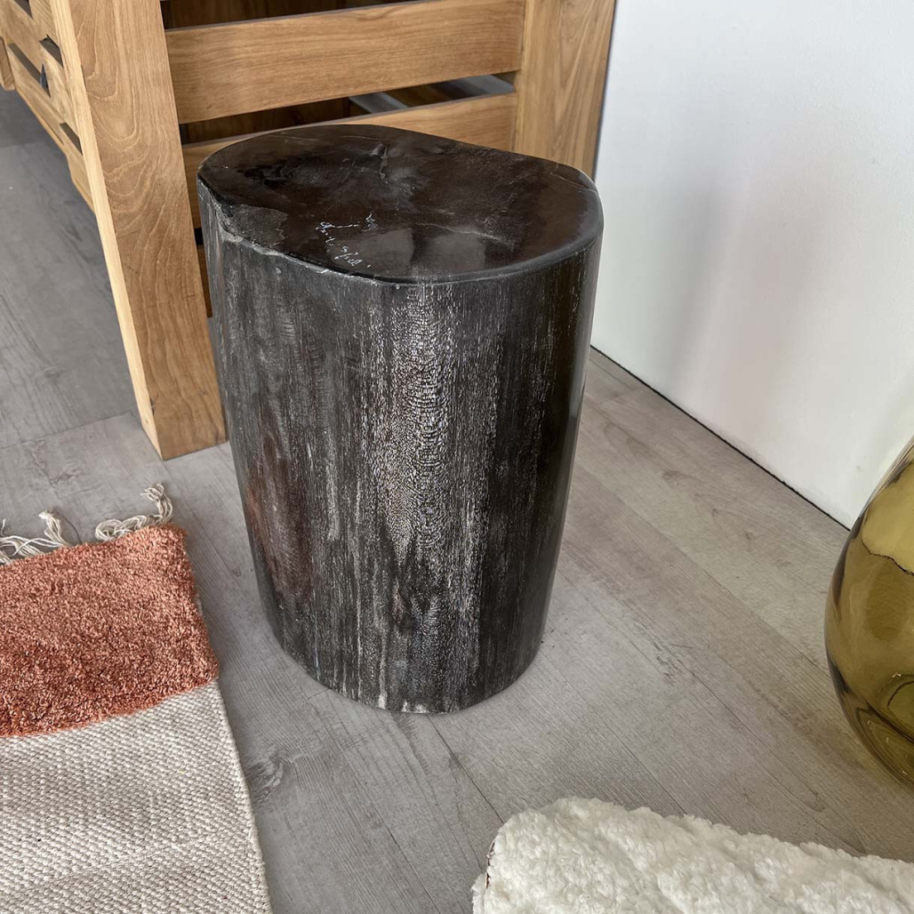TABURETE MADERA PETRIFICADA maciza