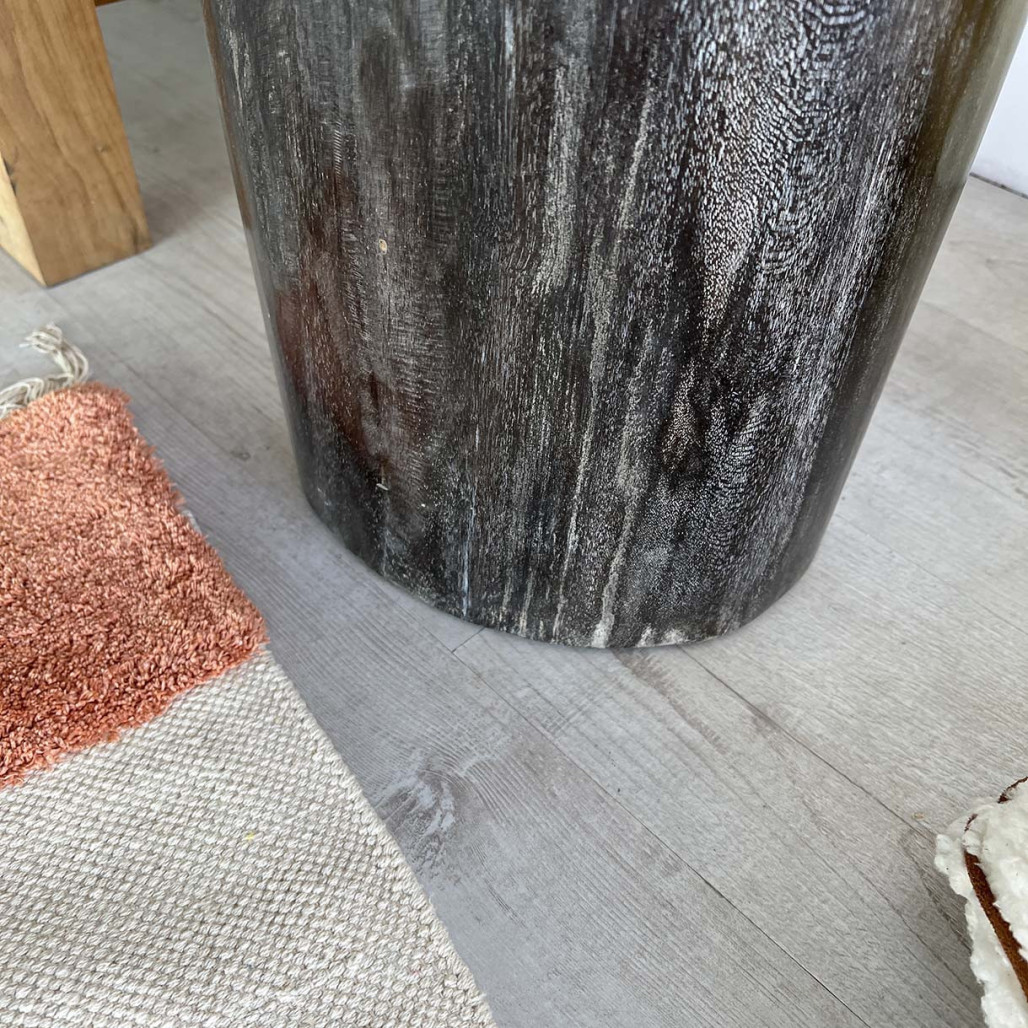 TABURETE MADERA PETRIFICADA maciza