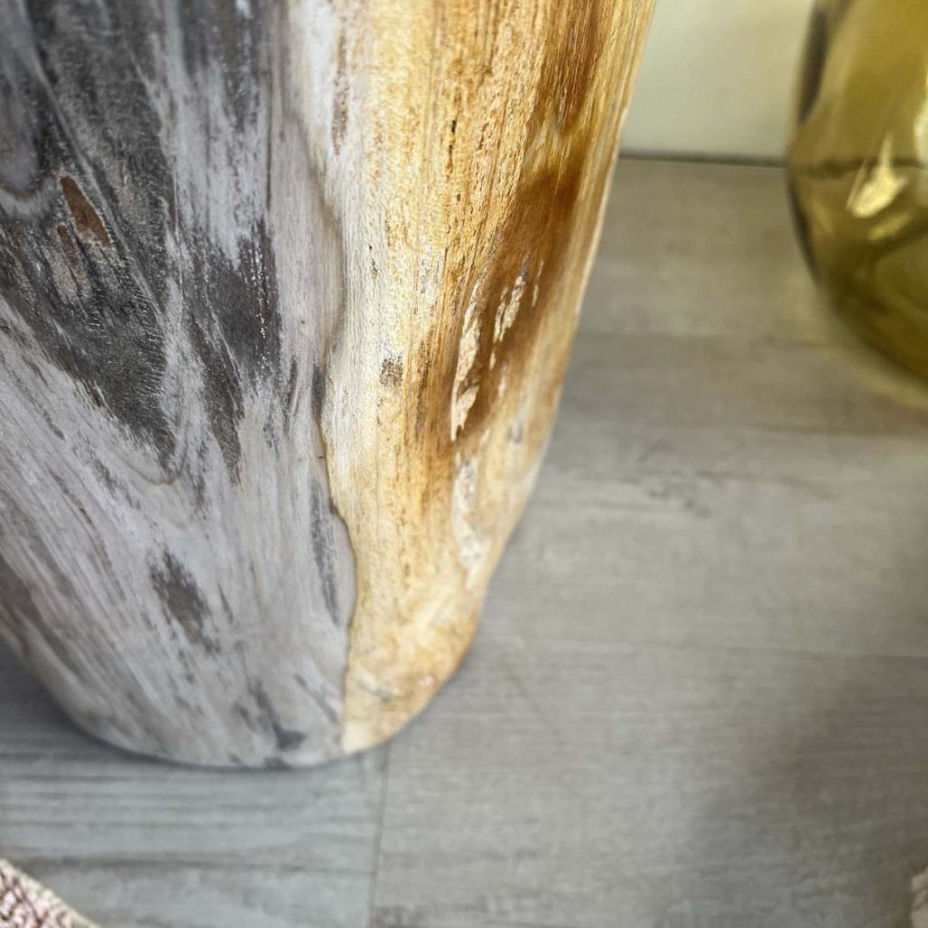 Puf Taburete de madera petrificada Puf Taburete de madera petrificada