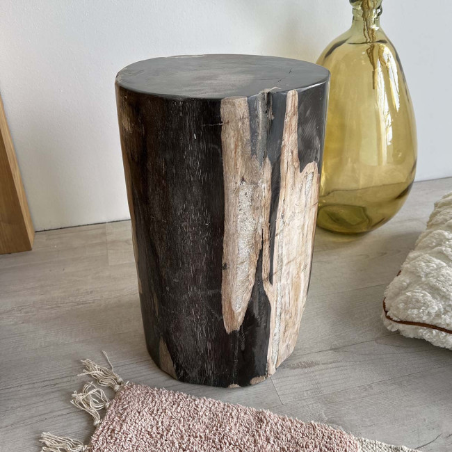 puf de madera petrificada 40 cm