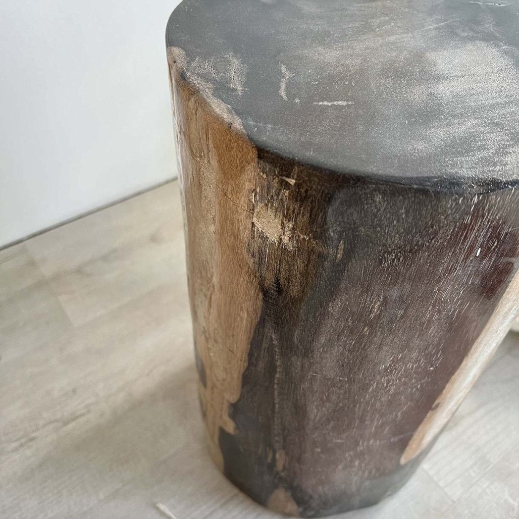puf de madera petrificada 40 cm