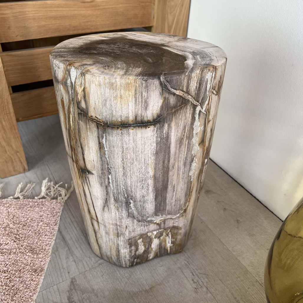 TABURETE DE MADERA petrificada TABURETE DE MADERA petrificada