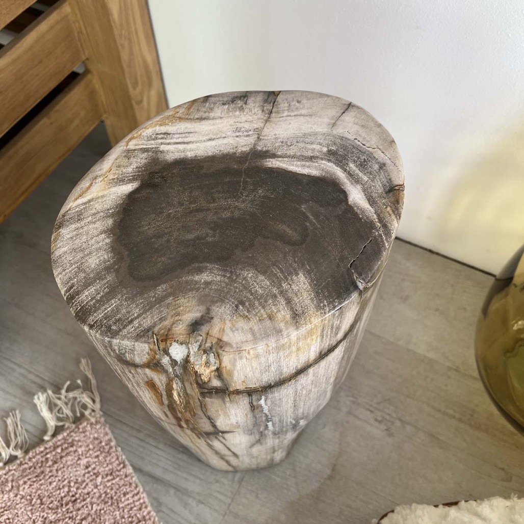TABURETE DE MADERA petrificada TABURETE DE MADERA petrificada
