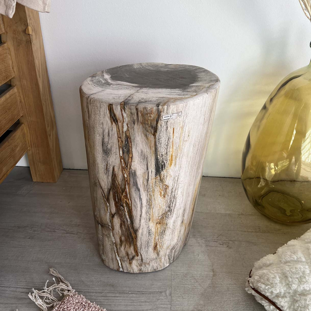 TABURETE DE MADERA petrificada TABURETE DE MADERA petrificada