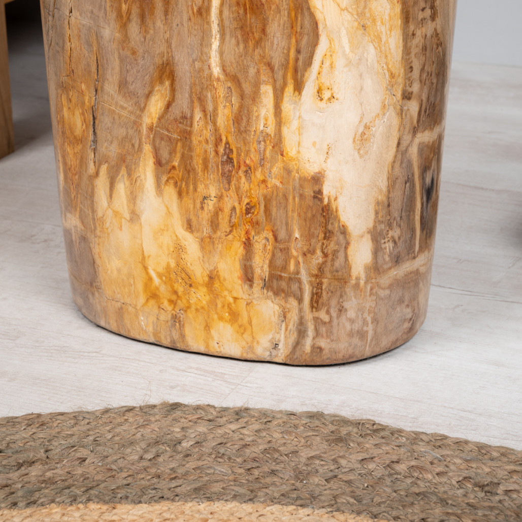 Puf de madera fosilizada 50 cm Puf de madera fosilizada 50 cm